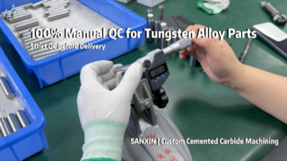 Inspeção de controle de qualidade 100% manual | Haste de carboneto de tungstênio, barra, cilindro, êmbolo e usinagem de precisão do eixo