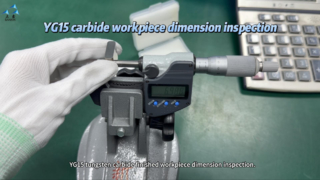 Processamento de precisão de blocos de carboneto de tungstênio YG15 e inspeção de dimensões